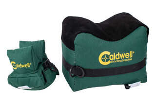 Caldwell DeadShot Shooting Bags Front and Rear bag feature green fabric and black soft surface for your rifle